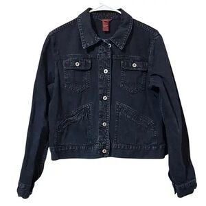 Classic Black Denim Jacket for Women